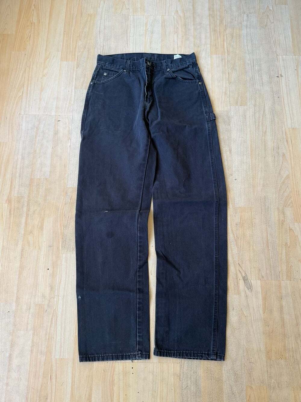 Dickies Black Canvas Carpenter Work Pants Size 30x34
